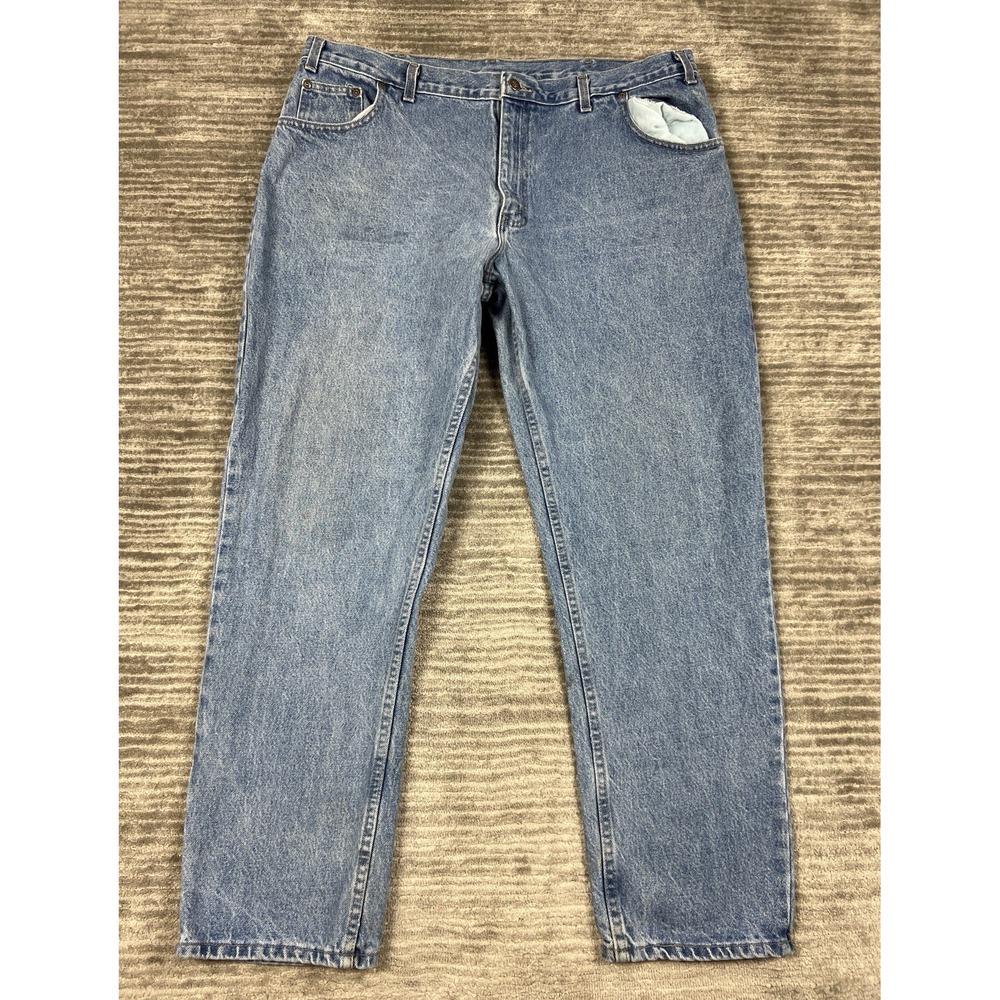 Faded Glory Jeans Mens 42x32 Blue Original Fit Straight Leg Medium Wash USA Made